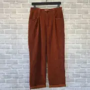 Only You Boutique Camel Corduroy Pants Trousers Size Large NWT Folded Hem