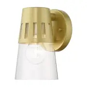 Livex Covington 1 Lt Outdoor Small Wall Lantern, Gold/Hand Blown - 27971-33