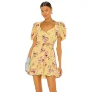 REVOLVE Likely Mini Dress Snapdragon Floral Yellow Pink S NWT