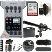 Zoom PodTrak P4 Portable Podcast Recorder + Shotgun Microphone Kit