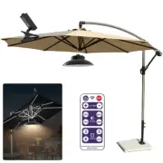 Solar Powered LED Umbrella Lights USB Charging Clip-On Umbrella Lamp Remote Cont