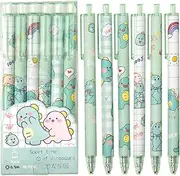 6 Pcs Adorable Dinosaur Gel Ink Rollerball Pens - 0.5mm Cute Stationery for Kids