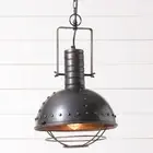 Warehouse Dome Light in Brushed Metal