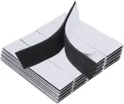 Phinus 48 Sets 1X4 Inch Hook and Loop Tape with Adhesive, Hook and Loop Black Ny
