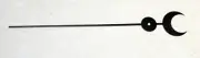 7"- 9" Dial Crescent Pattern Calendar Clock Hand unbushed for Double Dial Clock