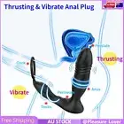 Thrusting Cock Ring Anal Vibrator Remote Butt Plug APP Prostate Massager Sex Toy