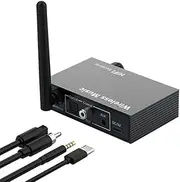 Snblzhef Bluetooth 5.3 Optical Fiber Coaxial Receiver for Antique Speaker Systems, Amplifier Microphone, and USB Karaoke Player