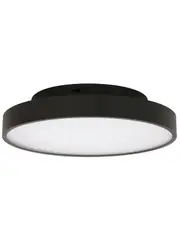 MFL By Masson Moku LED Dimmable Colour Change Prismatic Round Flush Mount in Black