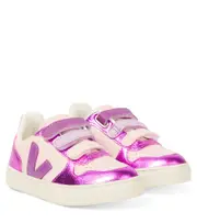 [Veja Kids] Veja Kids V-10 metallic leather sneakers UK 8 purple