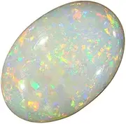 [DENMOUS] Lab-Certified 6.25 ratti/5.72 Carat Certified Oval Shape Natural AAA+ Super Quality Australian Opal Gemstone for Astrology Use-AMZ16610, Small, GEMSTONE