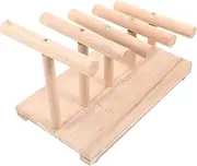 Toddmomy Wooden Bird Perch Stand Sturdy Training Perch for Parrots Easy Assembly Desktop Durable Design for Parakeets Cockatiels Macaws and Love Birds