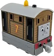 [THOMAS & FRIENDS] Fisher-Price Toby Metal Diecast, All Engines Go, Push-Along Toy Train for Preschool Kids Ages 3+, HTN28