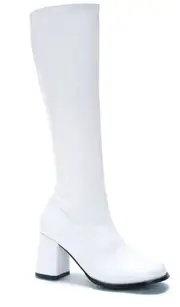 Go Go Womens 1960s White Long Costume Boots
