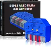 iUmutzer Compact Wled Controller With Microphone, Esp32 Dc 5V-24V Addressable Digital Led Rgb Ic (Ws2811 Ws2812B Sk6812 Ws2815) Open Source Firmware Pre-Installed