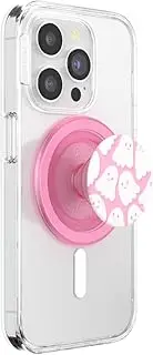 PopSockets PopGrip for MagSafe, Magnetic Phone Grip & Stand, Swappable Top, Secure Grip for iPhone MagSafe Cases, Kickstand for Hands-Free Viewing, Wireless Charging Compatible - Kawaii Ghosties