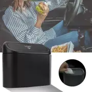 Car Trash Can With Lid Hanging Vehicle Garbage Organizer Case Storage Box Bins