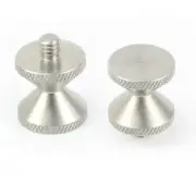 Set of 2 HourGlass Style 1/4" Camera Screw fr Hand Strap Bag Case DSLR Rig Cage