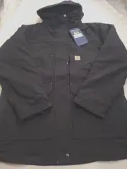 Carhartt Coat Womens Large Black Super Dux Insulated Wind Rain Fighter OC 5002-W