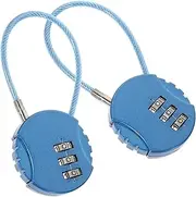 Holibanna 3sets Travel Padlock Keyless Combination Lock Small 3- Password Theft-Proof Durable Metal for School 2pcs*3
