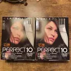 2 BOXES Clairol Nice'n Easy Perfect 10 Ten Minute Perm. Hair Color #2 Black. HTF