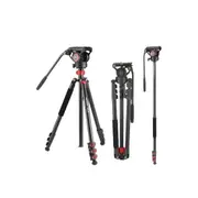 72 Fluid Head Video Tripod Monopod for Dslr Camera with Qr Plate Compatible with Dji Rs Gimbal and Manfrotto Aluminum Alloy Construction