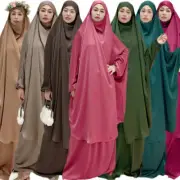 Overhead Caftan Burqa Khimar Hijab Muslim Women Kids Girls Abaya Kaftan Niqab