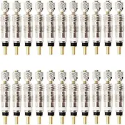 20 Pcs Presta Valve Core Bike Replacement Brass Tubeless Core ，Kit with Alloy Valve Core Remover Tool for Road and MTB Bike Tubeless Presta Valve Stem