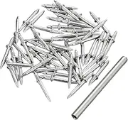 Double Headed Skirting Nails 100PCS Invisible Seamless Double Headed Nails Carbon Steel Sided Nail Baseboard Nail with Specific Sleeve Tool