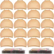 20Pcs Stretchy Nylon Wig Caps Stocking Caps for Wigs Wig Caps for Women Man - Da