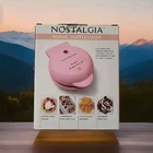 Nostalgia My Mini Personal Electric Pink Waffle Maker NEW
