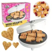 Mini Hearts Waffle Maker- Make 9 Heart Shaped Waffles or Pancakes w Electric ...