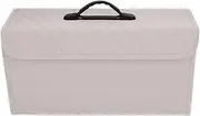 Car Boot Organiser Fit For Jaguar Car Trunk Collapsible Storage Box High Capacity Organizer S-Type F-Type X-Type F-Pace I-Pace E-Pace(L-beige-1PCS)