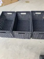 Rattique Storage Baskets - Espresso (3 Piece Set)