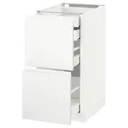 METOD base cb 2 frnts/2 low/1 md/1 hi drw, white Maximera/Voxtorp matt white, 40x60x80 cm