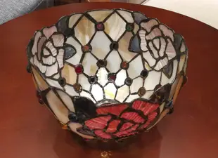 蒂芬尼手工鑲嵌玻璃古銅壁燈 (6.2折)