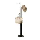 Coat Rack Freestanding Base Heavy Duty Metal Tree With 5 Hooks Marble Modern