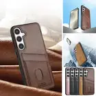 For Samsung Galaxy A73 A55 A53 A35 A13 PU Leather Shockproof Card Holder Case