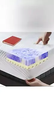 3 Inch Queen Memory Foam Mattress Topper, Ventilated Foam Topper with Cooling