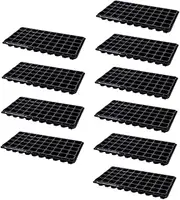 Abaodam 10Pcs Cell Germination Trays Starter Planter for Seedling Growth for Vegetables Flowers and Herbs for Organic Seeding and Propagation