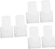 SHOWERORO 6 Pcs Transparent Catalog Shelf Magazine Placard Office File Racks Wall Mount Magazine Rack Transparent Storage Boxes Office File Stands Hanging Paper Organizer Acrylic