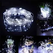 Solar battery powered Solar LED String & Fairy Lights Copper wire light string