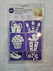 Wilton Cake Stamp 6 Piece Set for Cake Decorating Birthday Cupcake Candle Craft