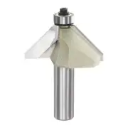 45 Degree Chamfer Router Bit 1/2" Shank 1" Cutting Edge Carbide, Yellow