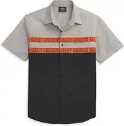 [HARLEY-DAVIDSON] Men's Logo Button Down Shirt - 96456-21VM