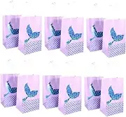 Cabilock 12 Pcs Mermaid present Bags Elegant Mermaid Party Favors with Delicate Design Lightweight Paper Treat Bags for Weddings Showers Holiday Celebrations