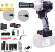 Cordless Electric Impact Wrench 400N.M 3in1 Brushless 3200RPM High Torque Kit