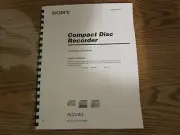 SONY RCD-W3 compact disc recorder operating instructions user manual