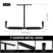 4Pcs Metal Ceiling Mounted Ladder Rack Heavy Duty Overhead Garage Storage lejnR