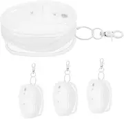 ORFOFE 4pcs Clear PVC Hanging Figure Bags with Keychains Portable Small Dolls Storage Cases with Zipper Closure Transparent Display Organizer for Collectibles Backpack Accessories for