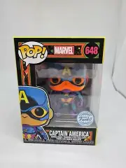Funko Pop # 648 Captain America Marvel Black Light Special Edition Brand New +PP